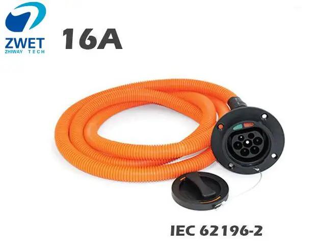 Ev  IEC 62196-2 ϼ  Ŀ ÷  ڵ  , 16 A 110-250V 0.5 m ̺ 
